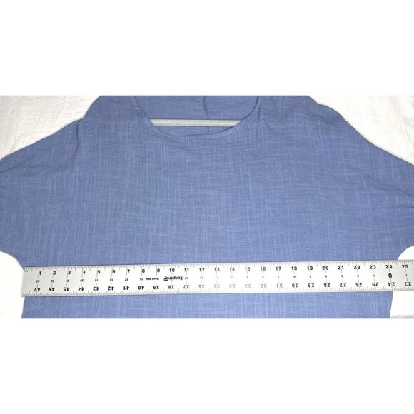 Beyond Capri Lagenlook Top Oversized Boxy Made in Italy OS Relaxed Gauzy Cotton - Picture 3 of 10